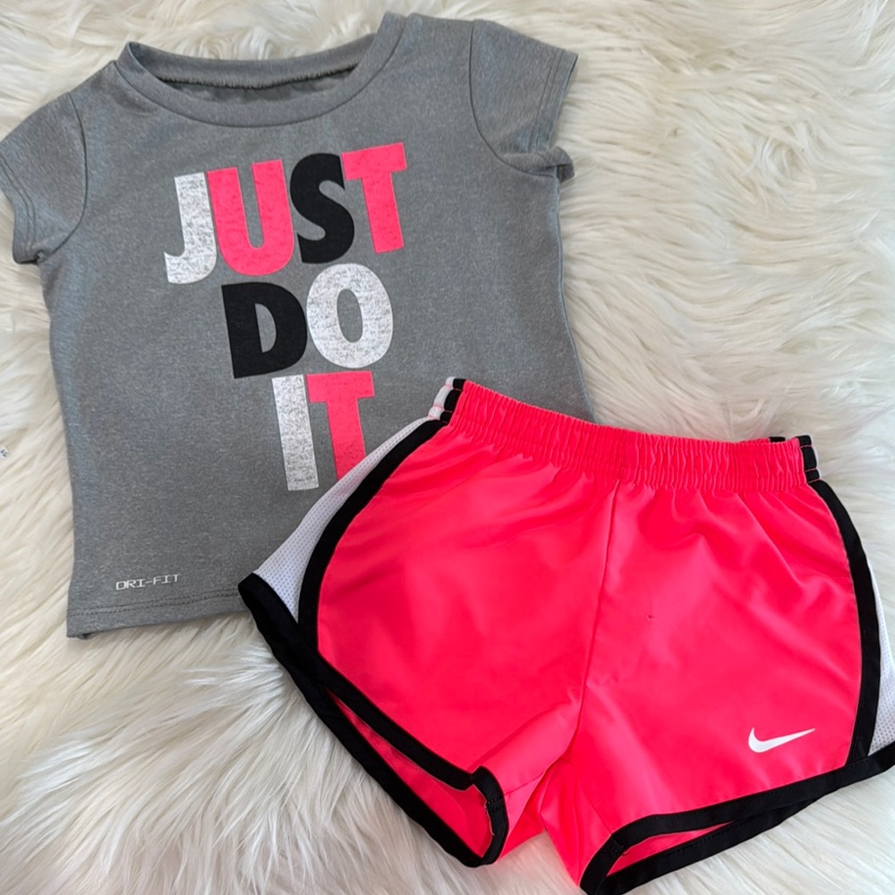 Nike Gray and Pink Active Set